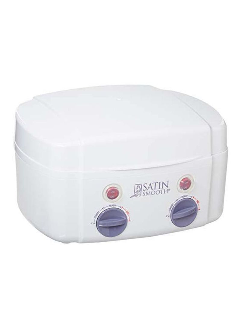 Professional  Double Wax Warmer With Lid White