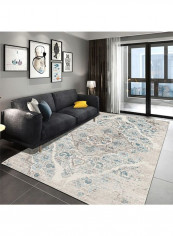 Modern Style Floral Printed Anti-Slip Floor Mat Multicolour 120x160cm
