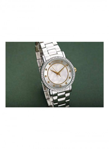Women's Crystal Studded Stainless Steel Analog Watch AK880SS