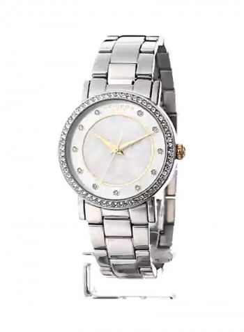 Women's Crystal Studded Stainless Steel Analog Watch AK880SS