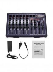 6-Channel Built-In Audio Mixing Console With 16 DSP Effects VM1057 Grey/Black