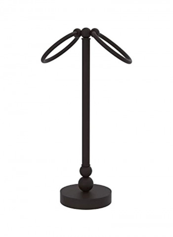 Vanity Top 2 Ring Guest Towel Ring Black