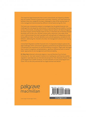 Central Bank Regulation And The Financial Crisis: A Comparative Analysis Paperback