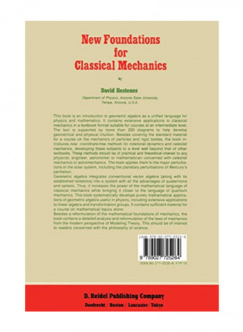 New Foundations For Classical Mechanics (Fundamental Theories Of Physics) Paperback