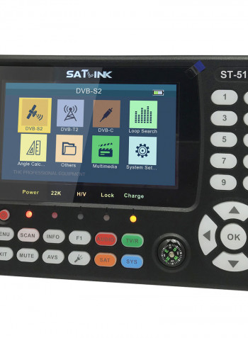 ST-5150 DVB-S2/T2/C HD Satellite TV Signal Finder Black 29 x 5.7 x 20.5cm