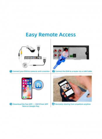 10-Piece 4-Channel Waterproof Surveillance Camera Kit