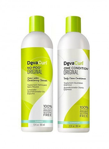 2-Piece No-Poo Original Shampoo Plus Conditioner Set 12ounce