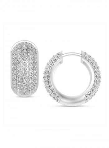 925 Sterling Silver Zircon Studded Earrings