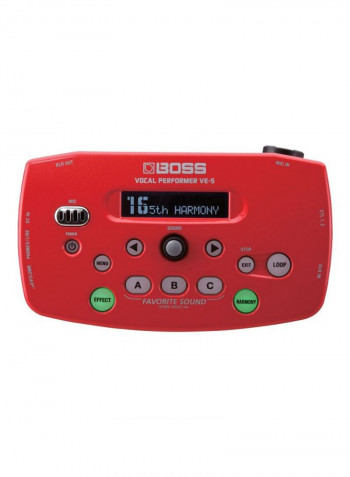 Portable Vocal Processor VE-5-RD Red