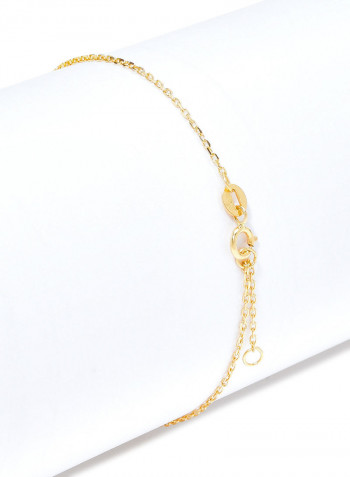18 Karat Gold Malachite And Pearl Two Stone Bracelet