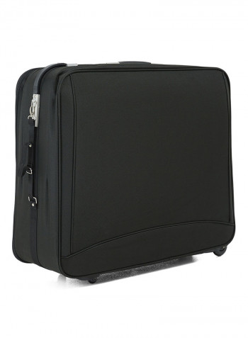 Softside 5 Piece Luggage Trolley Set (1 Handbag/1 Cabin Luggage Trolley/3 Check in Suitcases) Black