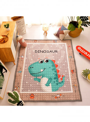 Animal Print Anti-Skid Kids Mat Grey/Blue 145x195centimeter