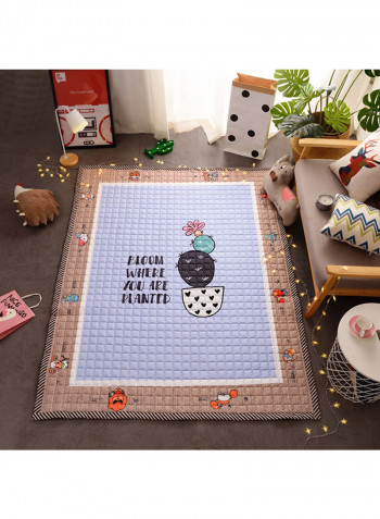 Letter Pattern Anti-Skidding Mat Multicolour 145x195centimeter