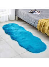 Living Room Floor Rug Blue One Size