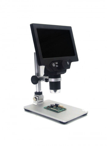 Digital Microscope Amplification Magnifier With Aluminum Alloy Stand 7inch Black/White