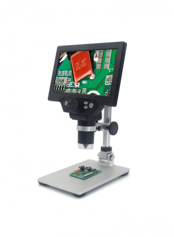 Digital Microscope Amplification Magnifier With Aluminum Alloy Stand 7inch Black/White