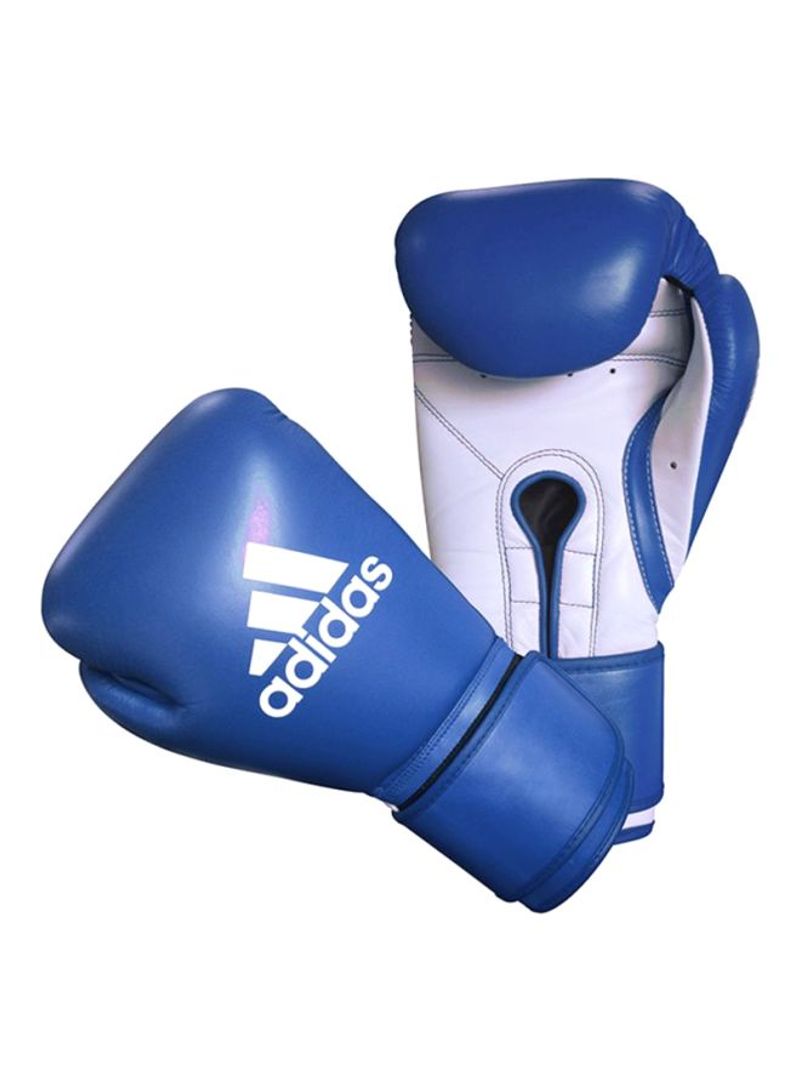 Pair Of Glory Professional Boxing Gloves Blue/White 10ounce