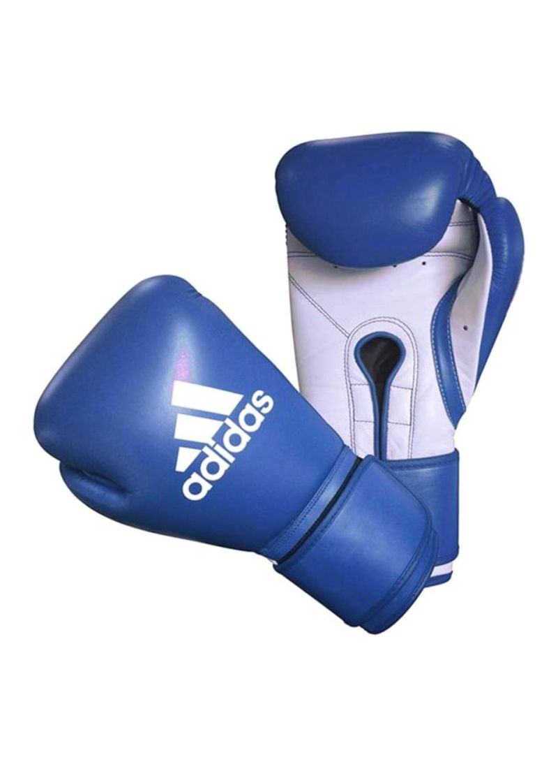 Pair Of Glory Professional Boxing Gloves Blue/White 10ounce