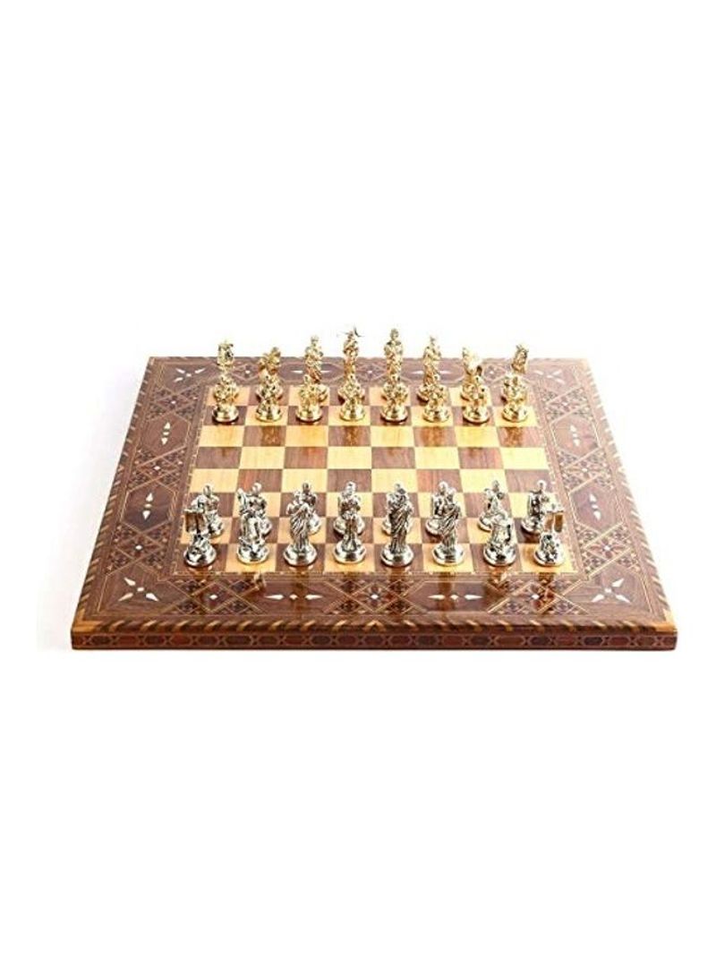 The Trojans Medium Metal Chess Set