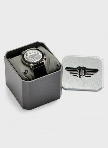 Men's Leather Analog Wrist Watch P 14378JSTB-01