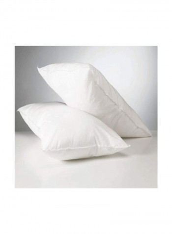 2-Piece Bed Pillow Set White 20x28inch