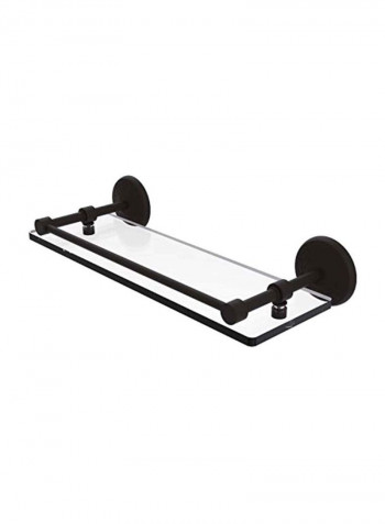Monte Carlo Wall Mounted Bathroom Shelf Brown/Clear 16inch