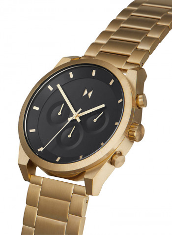 Men's Stainless Steel Analog Wrist Watch 28700004 With Black Cuff Bracelet And Sunglasses