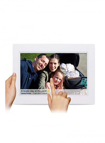 Wi-Fi Digital Photo Frame With Touch Screen 10inch White
