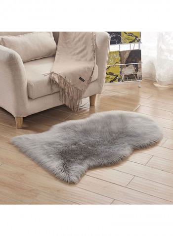 Soft Fluffy Home Rugs Grey 60x180centimeter