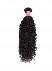10a Grade Long Curly Human Hair Extension Black 28inch