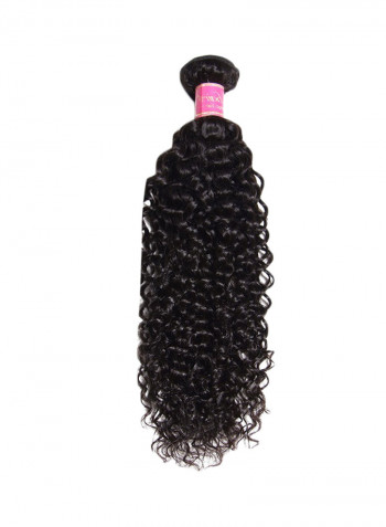 10a Grade Long Curly Human Hair Extension Black 28inch