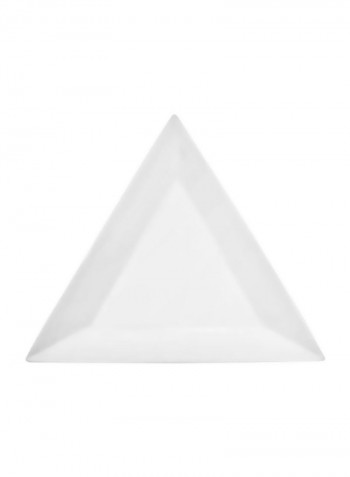 24-Piece Porcelain Triangular Salad Plate Set White 8inch