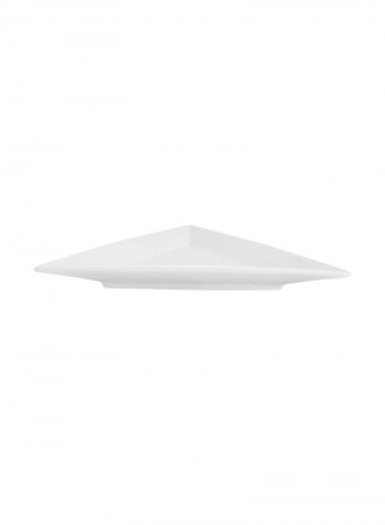 24-Piece Porcelain Triangular Salad Plate Set White 8inch