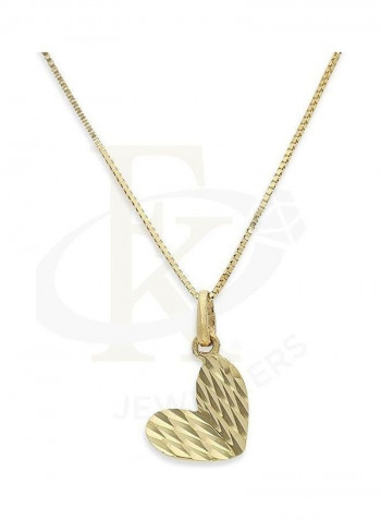 Gold Heart Pendant Set Gold