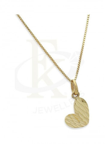 Gold Heart Pendant Set Gold