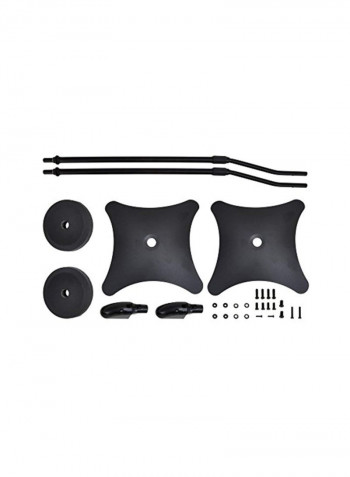 2-Piece Adjustable Speaker Stand Black