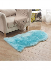 Soft Fluffy Home Rugs Blue 60x180centimeter