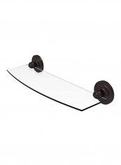 Regal Collection Wall Mounted Glass Shelf Clear/Brown 18inch