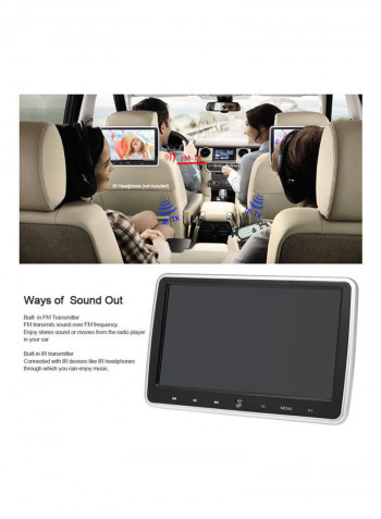 Car Headrest DVD Player JD-1018D Black