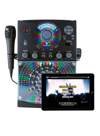 Bluetooth Karaoke System with LED Disco Lights
