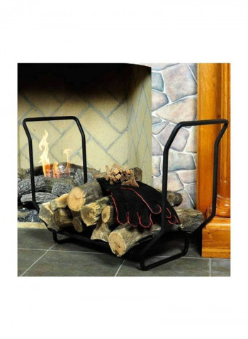 Firewood Holder Log Rack Black
