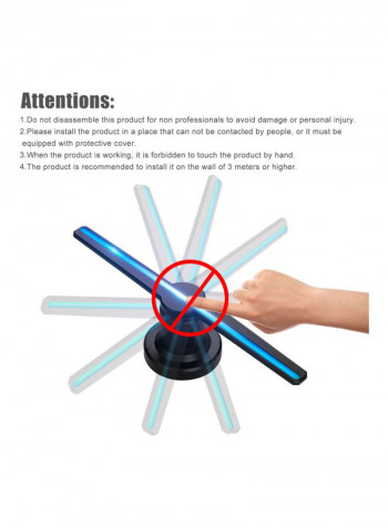3D Hologram Projector Black