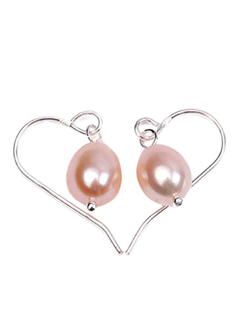Alloy Pearl Dangle Earrings