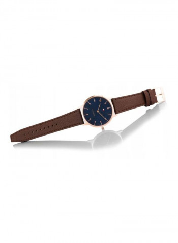 Men's Two Hand Leather Analog Watch 1791582
