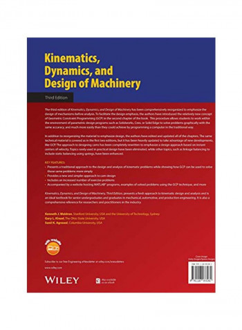 Kinematics, Dynamics, And Design Of Machinery Hardcover English by Kenneth J. Waldron - 10 Jun 2016