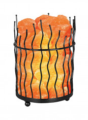 1332 Pillar Salt Basket Lamp, 6 8 Lbs, Amber Glow