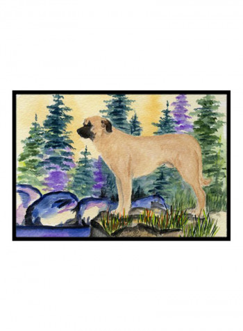 Anatolian Shepherd Printed Doormat Multicolour 18x27x0.25inch