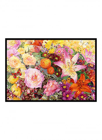 Autumn Floral By Anne Searle Printed Mat Multicolour 18x27x0.25inch