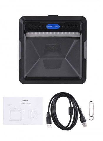 High Speed 1D 2D QR Code USB Interface Barcode Scanner 29.20 x 10.00 x 21.90سم أسود