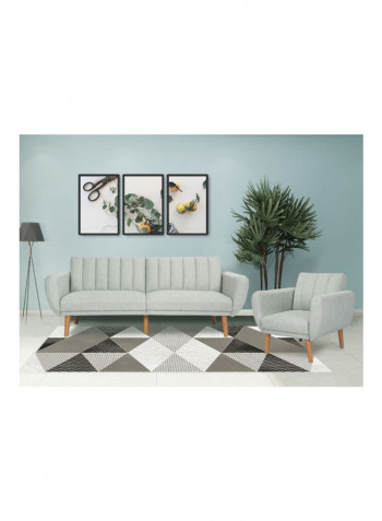 1-Seater Sofa Green 84.5 x 86.5cm